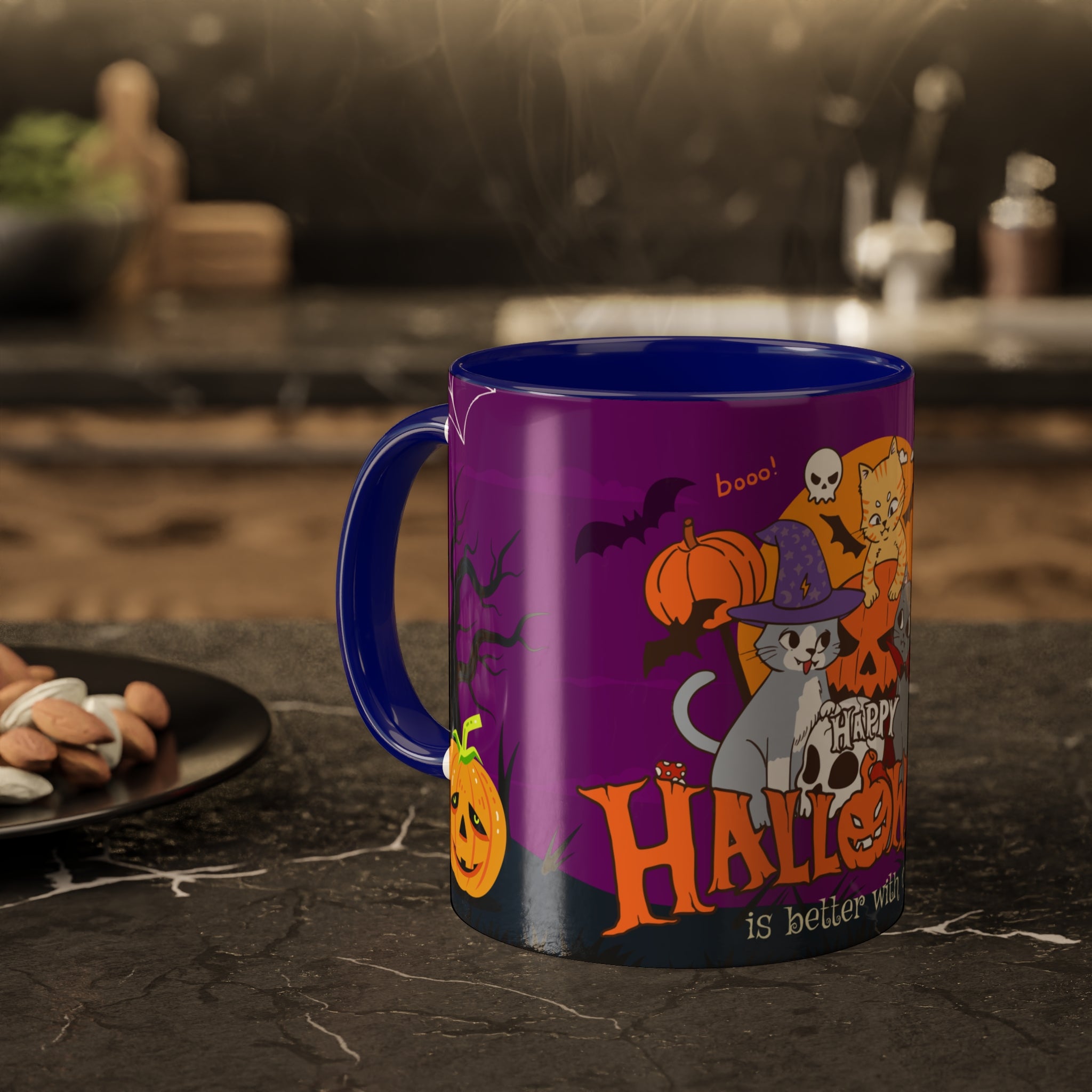 Happy Halloween is Better with Cats | Colorful Mugs